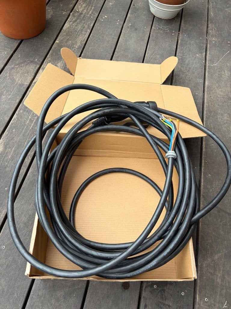 Ratio E-line EV laadkabel Type 2 open einde 10 meter 3-fase, Auto-onderdelen, Elektronica en Kabels, Gebruikt, Ophalen of Verzenden