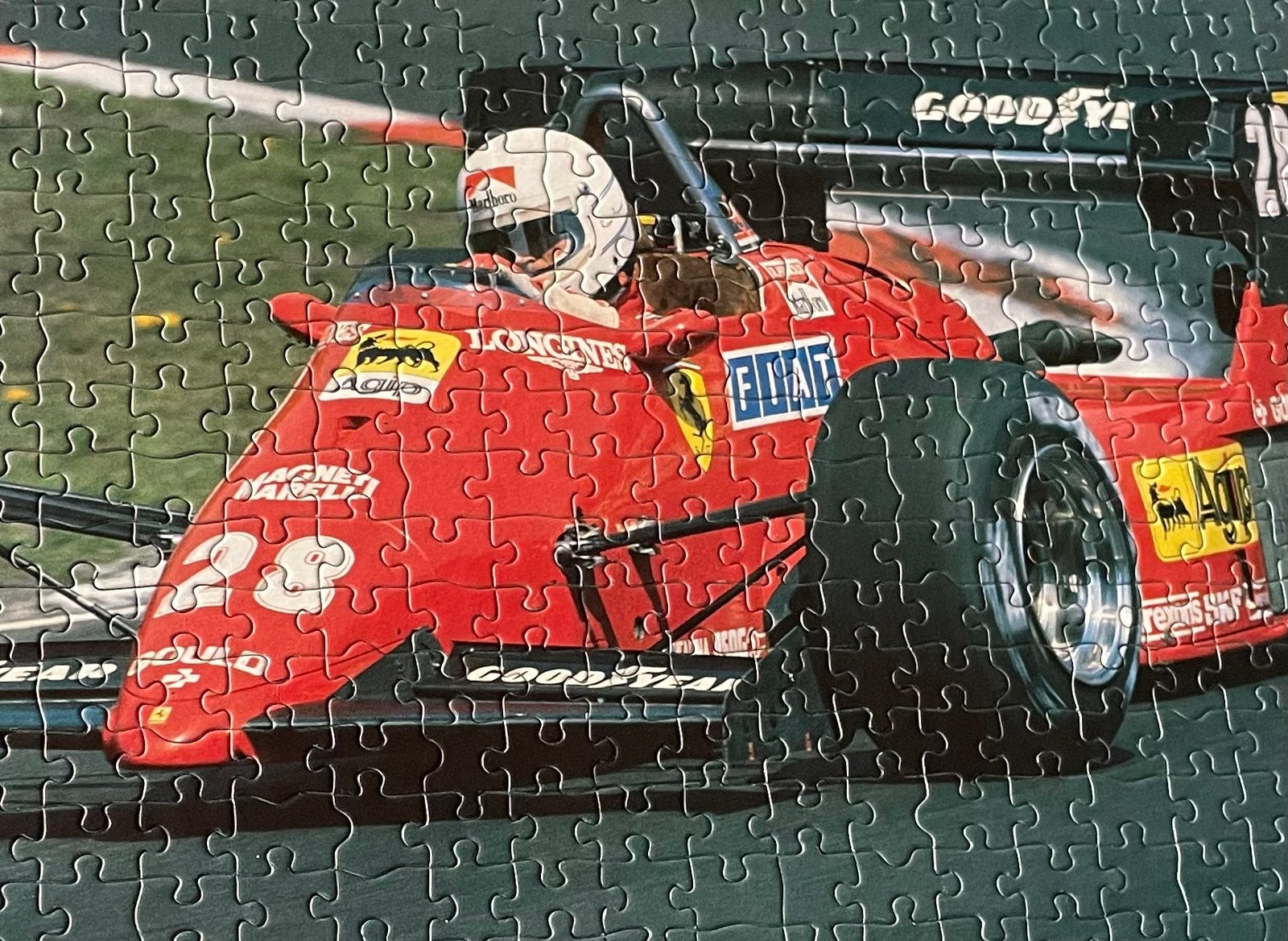 Formule 1 ferrari vintage puzzel 1989 Gerhard Berger, Ophalen of Verzenden, Formule 1
