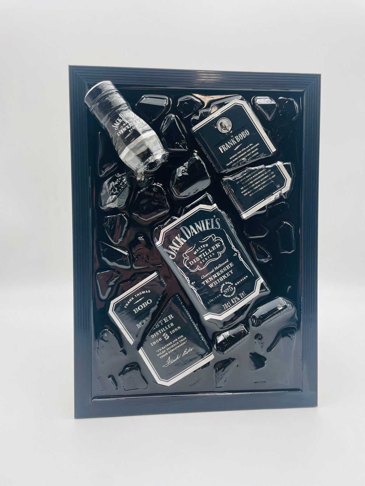 Jack Daniëls Master Distiller Gebroken Fles Kunst, Ophalen of Verzenden, Handgemaakt, Wanddecoratie, Europa