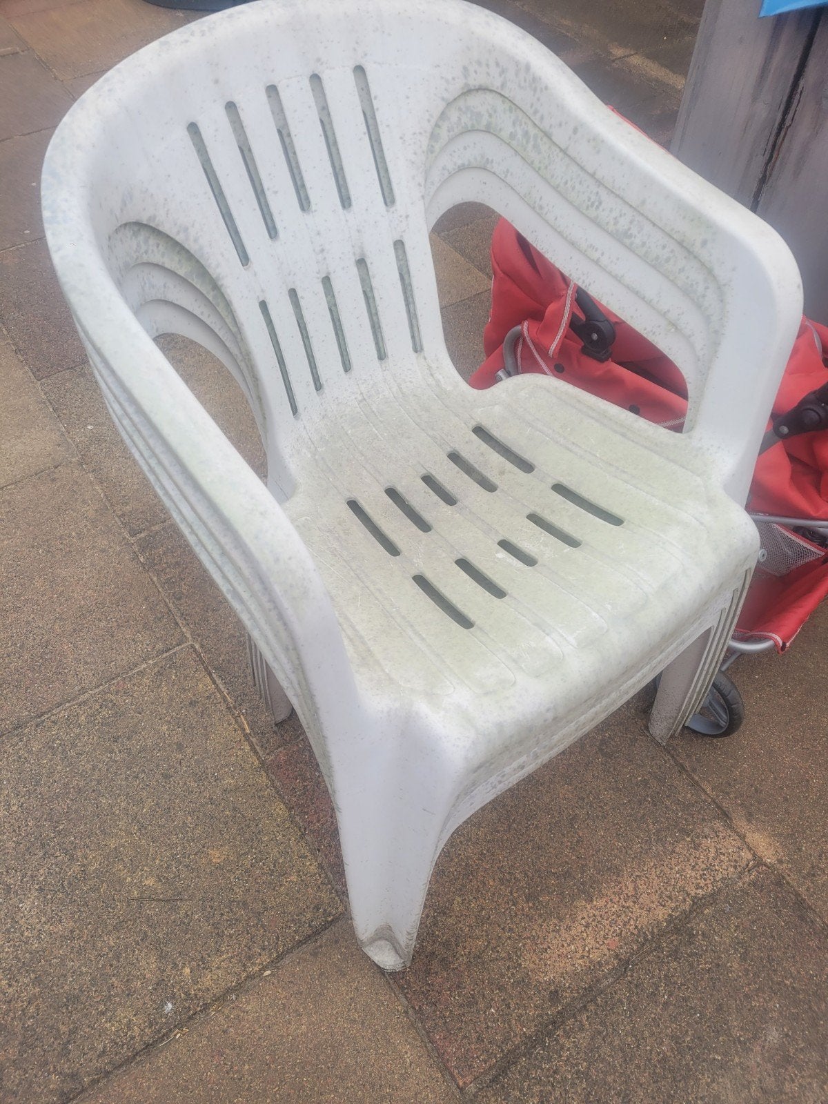 Gratis.. Plastic Stoelen, Tuin en Terras, Ophalen, Gebruikt, Kunststof