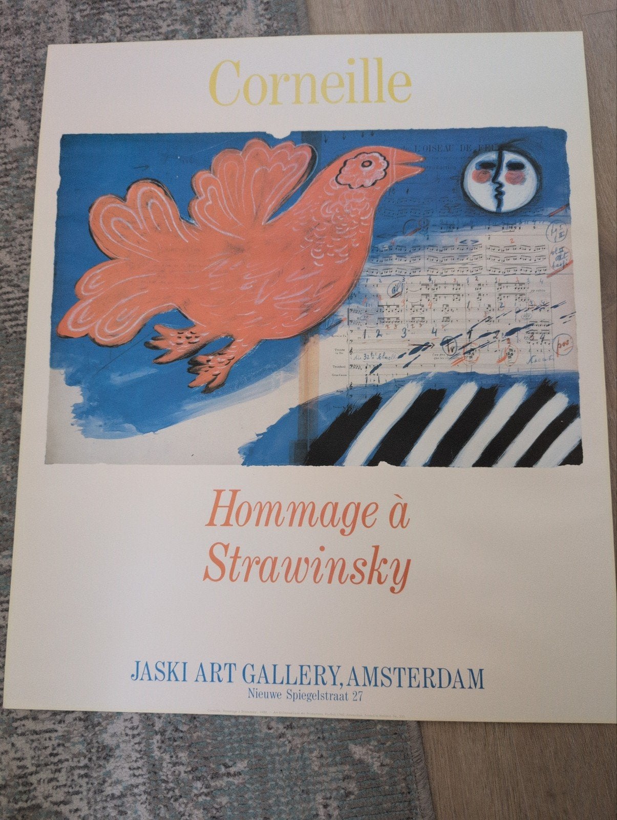Corneille 'Hommage à Strawinsky' poster (zonder glasplaat), Ophalen
