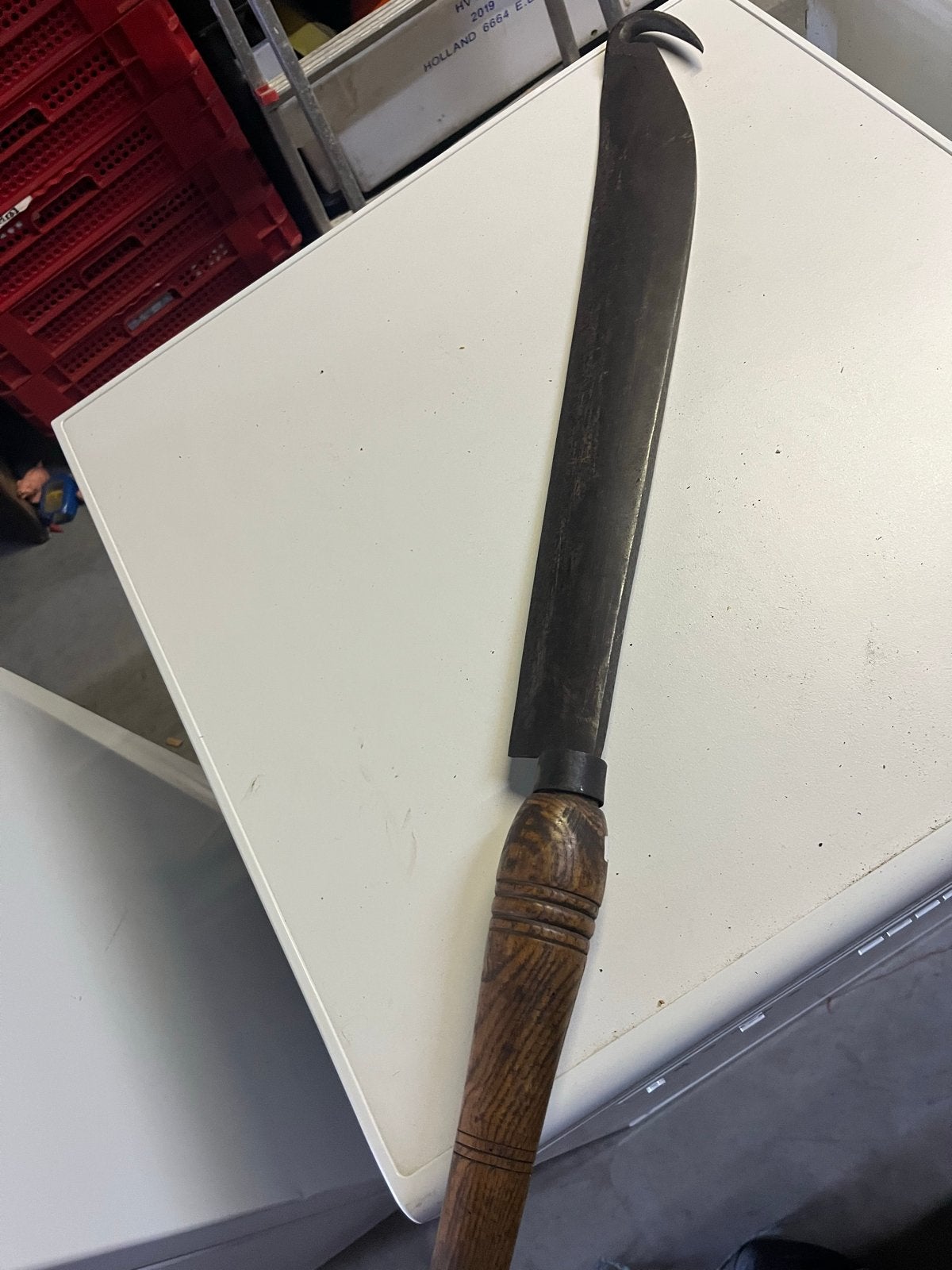Vintage kapmes met houten handvat, Ophalen of Verzenden