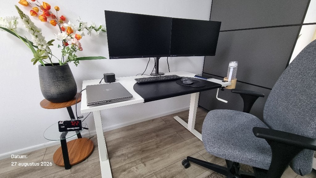 Zit/sta bureau van Ikea te koop, Ophalen, Zit-sta bureau, 120 cm, Hout