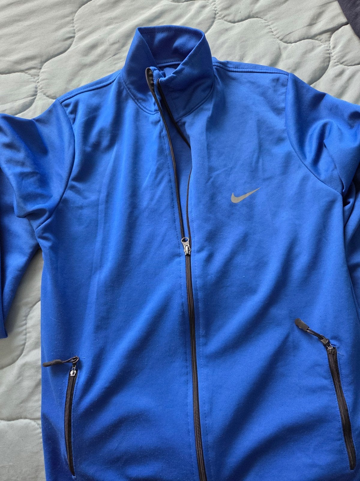 Nike sportjack blauw met rits - 24, Blauw, Ophalen of Verzenden, Gedragen, Algemeen