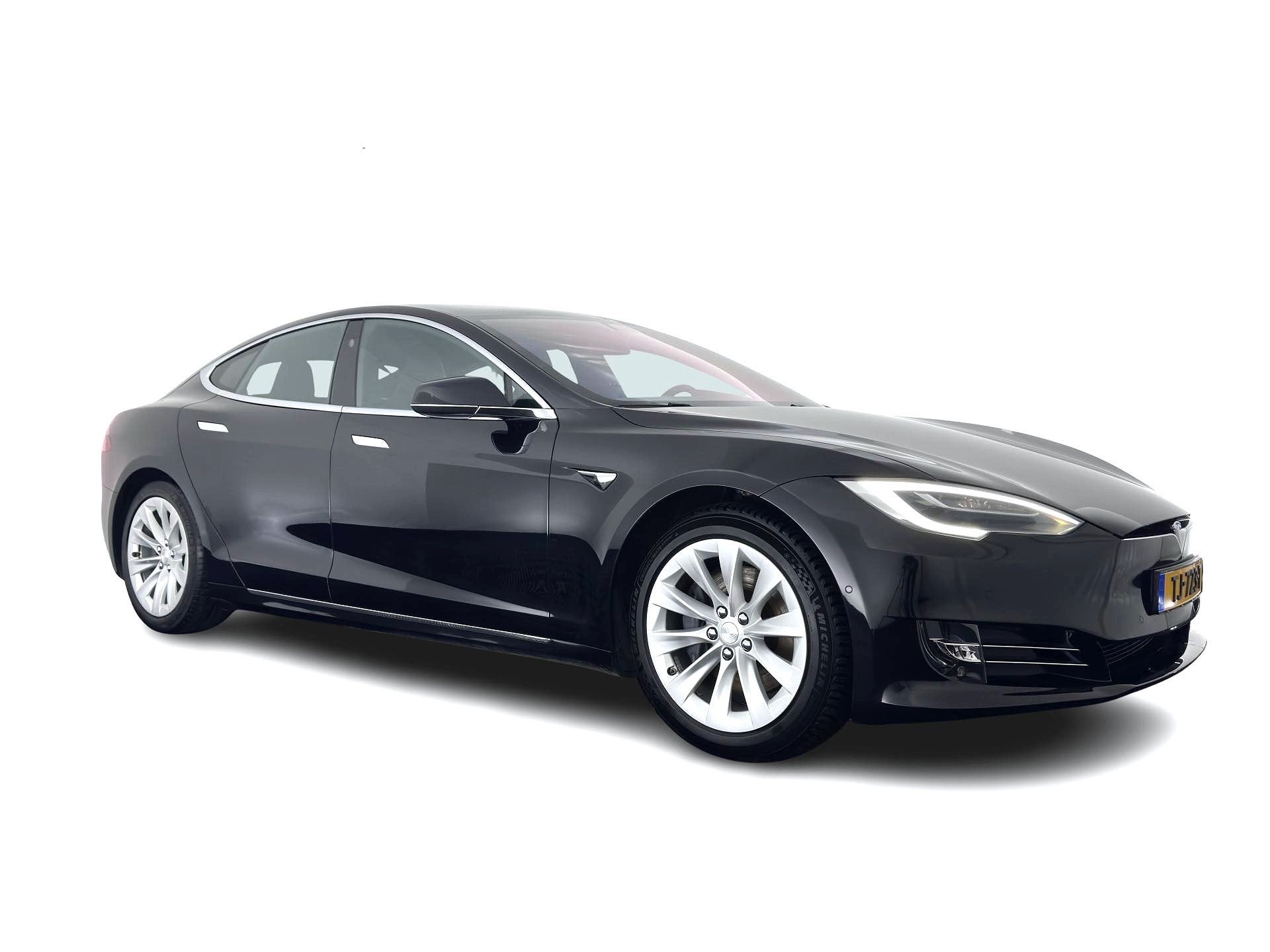 Tesla Model S 75D Base AWD [ 3-Fase-17kW ] {SoH-89%} Aut. *P, Auto's, Gebruikt, Zwart, Automatische klimaatregeling, Zwart