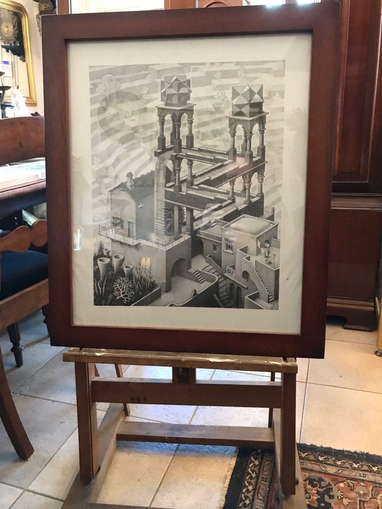 M.C. Escher  Ingelijst, Antiek en Kunst, Ophalen