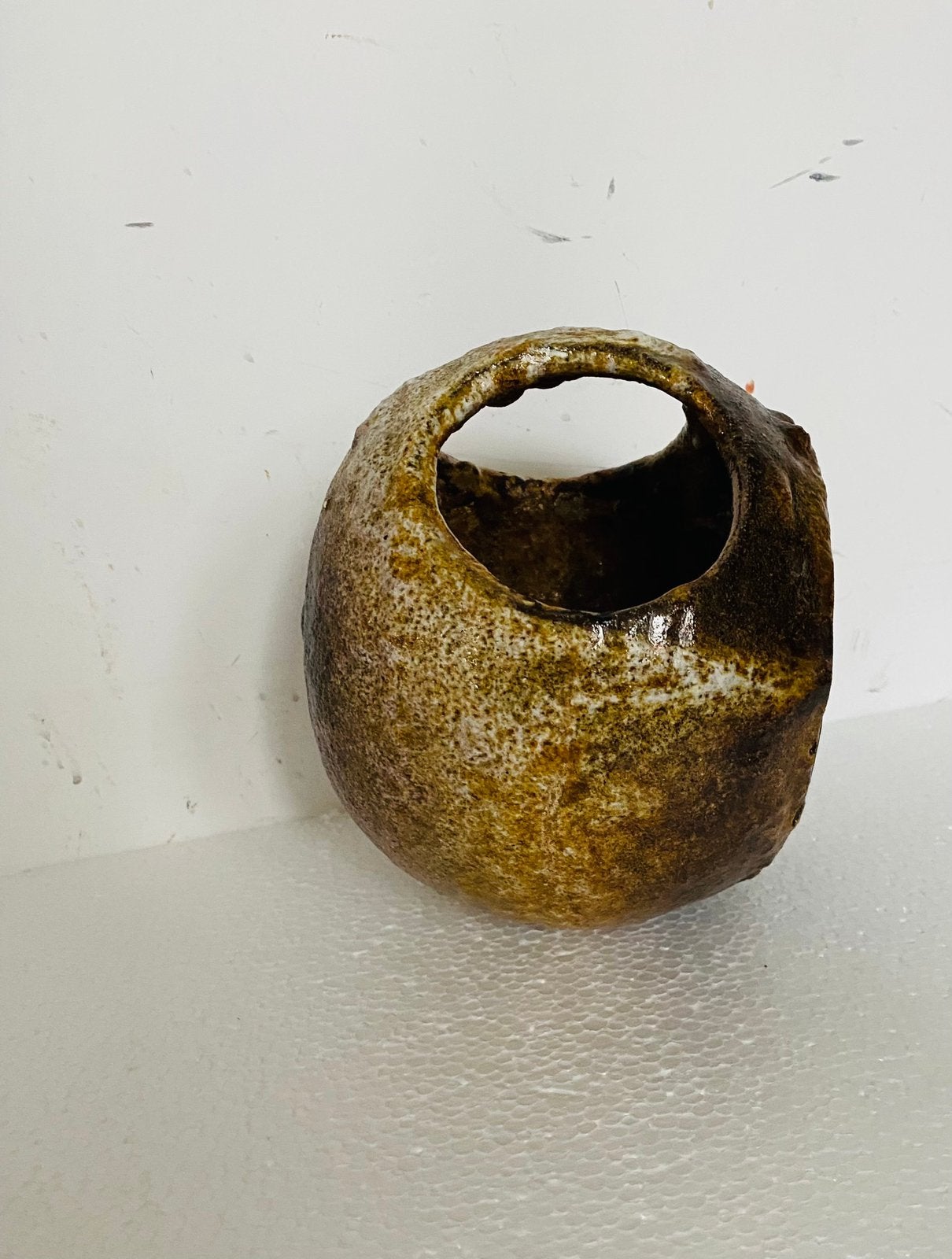 DOK keramiek plantenhanger / bloempot , jaren 70, DOK, Gebruikt, Rond, Binnen