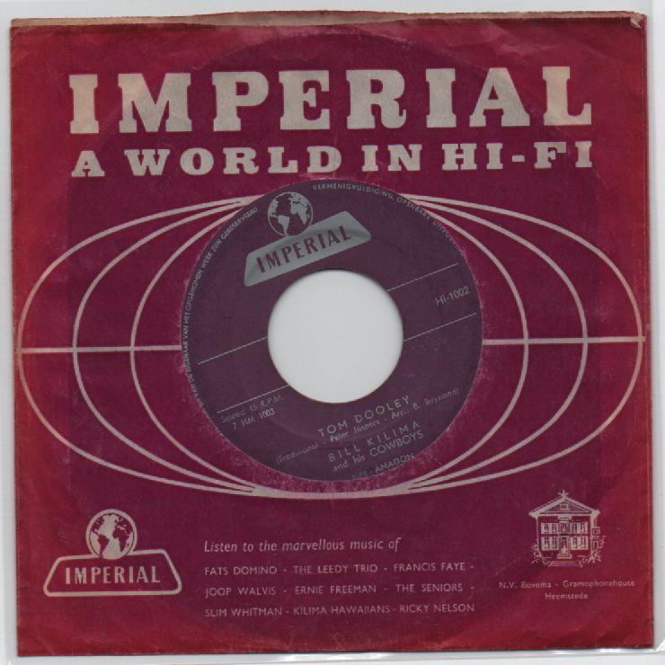 Bill Kilima and his Cowboys- Tom Dooley