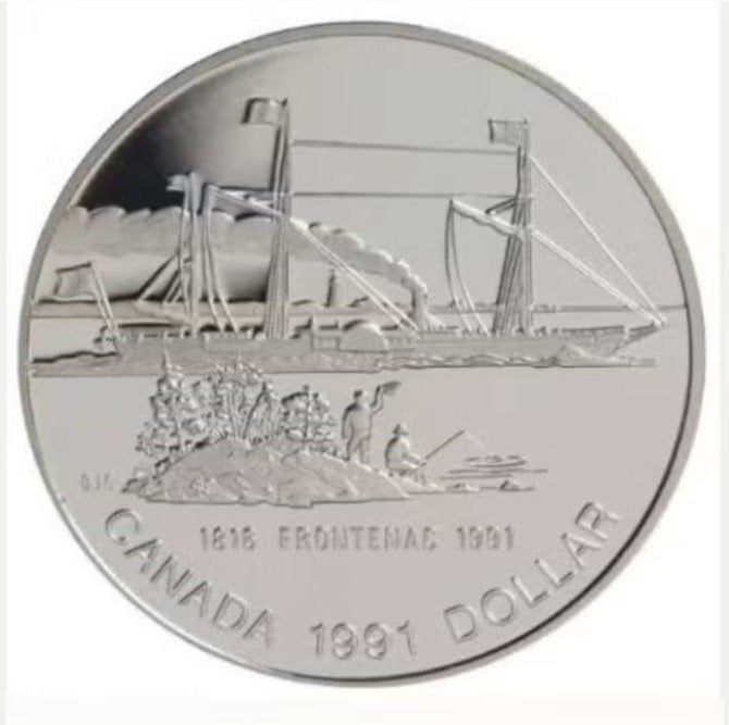Canada - Silver Dollar 1991 - Frontenac, Verzenden, Noord-Amerika, Losse munt, Zilver