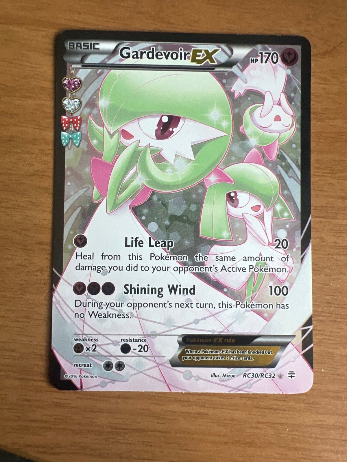 Gardevoir EX RC30/RC32 Full Art Pokémon Kaart, Ophalen of Verzenden, Gebruikt, Losse kaart