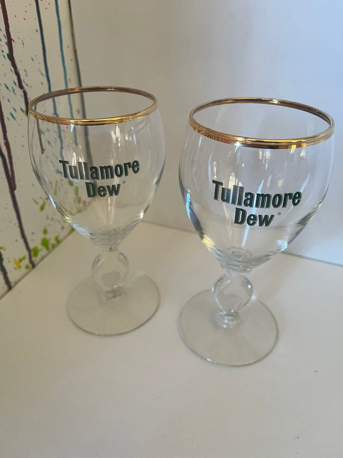 Tullamore Dew glazen set van 2 glazen, Ophalen of Verzenden, Nieuw, Borrel- of Shotglas