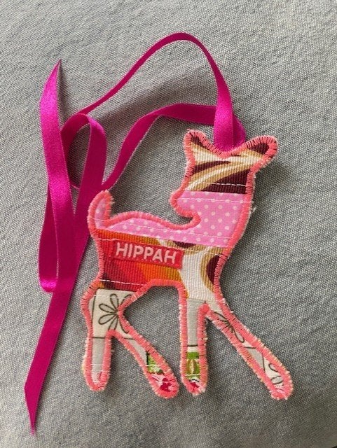 Decoratie hanger Bambi hertje nr 1 retro vintage, Vintage, Nieuw, Roze, Ophalen of Verzenden