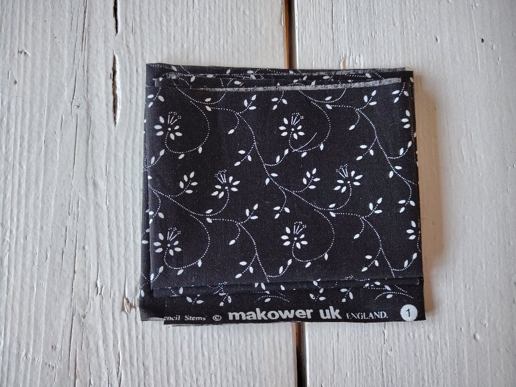 Prachtige quiltstof zwart/wit Makower UK England, Zwart, Nieuw, Ophalen of Verzenden, 30 tot 120 cm