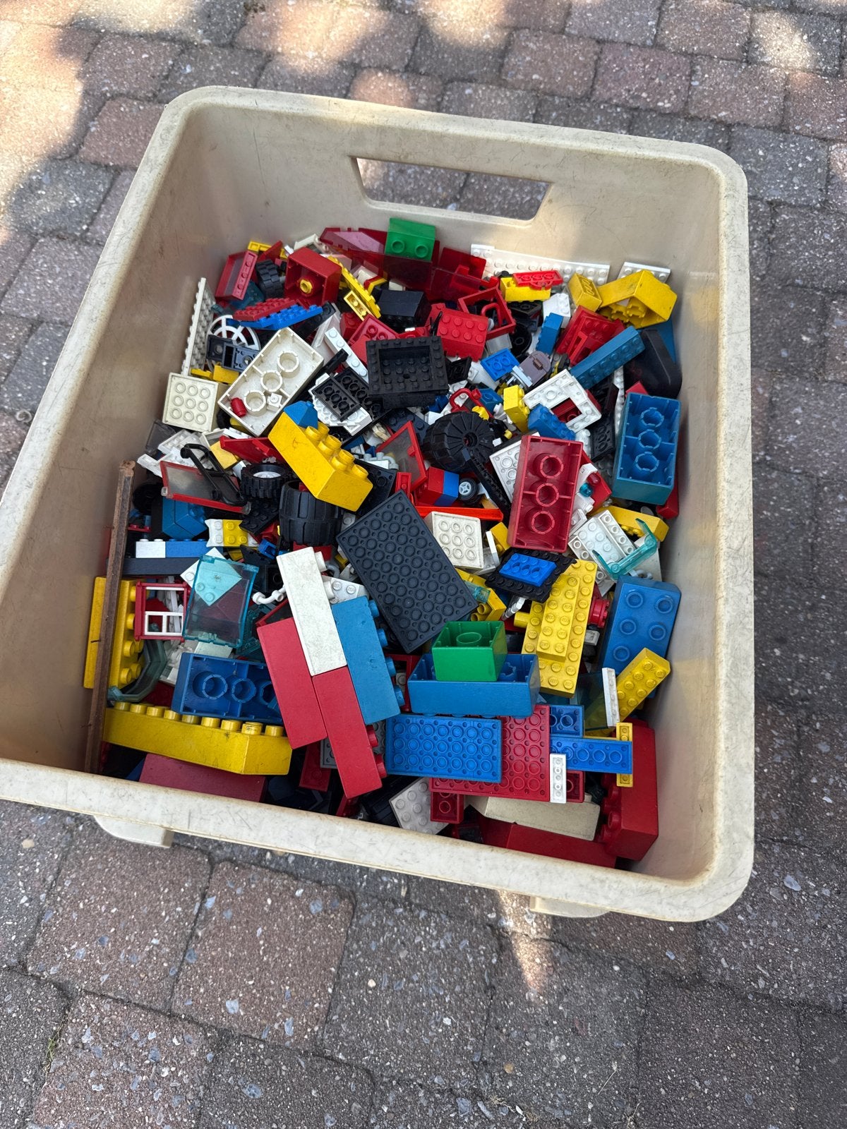 Grote kist oude LEGO blokken uit de jaren '80, Kinderen en Baby's, Speelgoed | Duplo en Lego, Ophalen, Gebruikt, Lego, Losse stenen