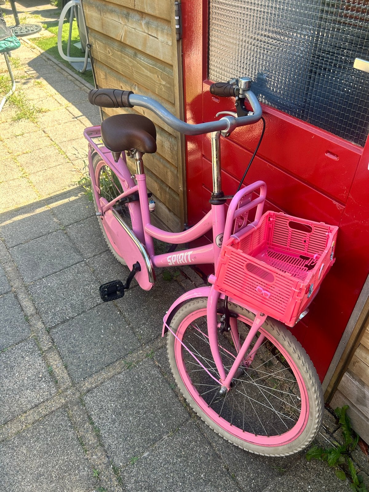 Roze Spirit kinderfiets - 22 inch, Ophalen, Gebruikt, Terugtraprem, 20 inch of meer