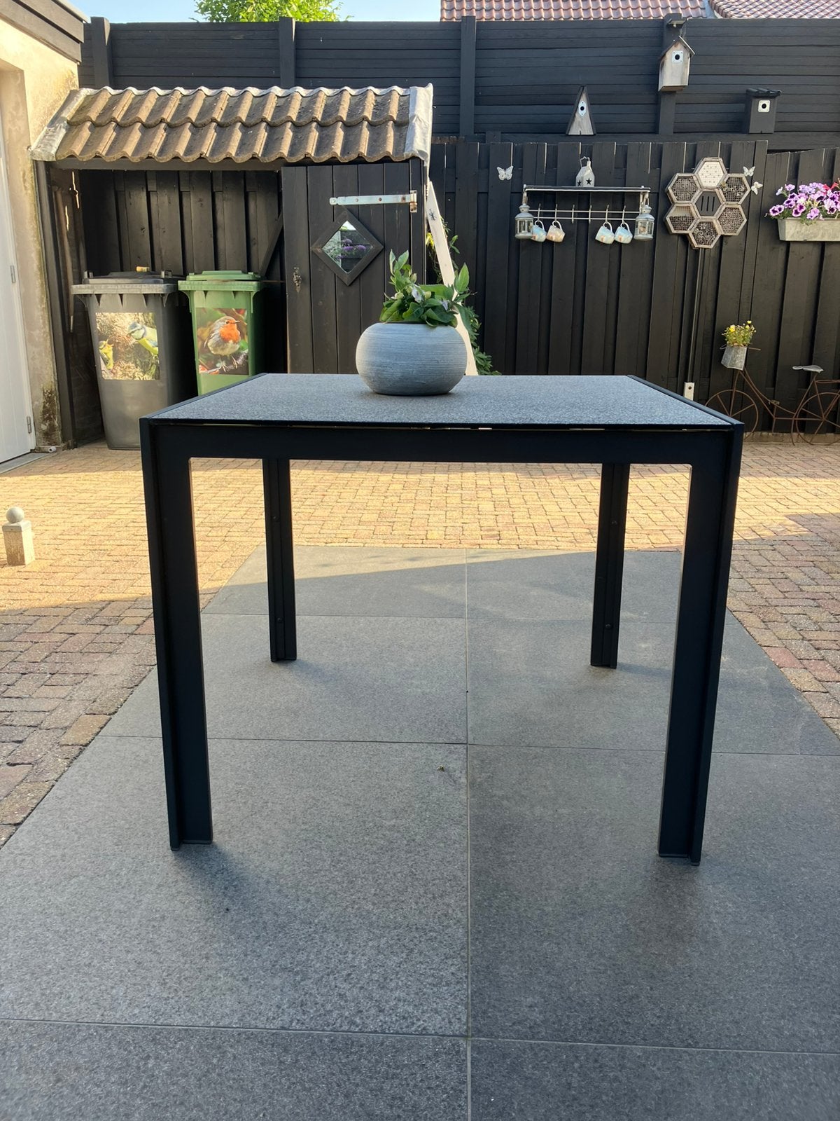 Bellagio tuintafel 90x90 cm, Ophalen, Gebruikt, Vierkant, Aluminium