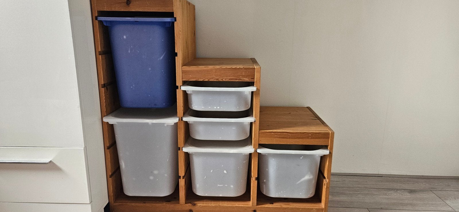 Houten opbergrek met bakken, Kinderen en Baby's, Ophalen, Gebruikt, Kast
