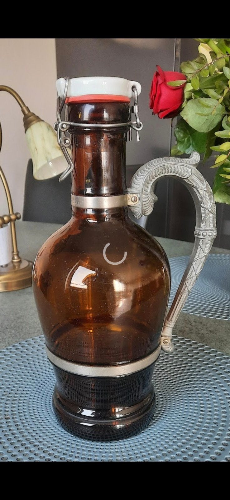 Antieke biersifon van Glasindustrie Dresden, ca. 1900, Ophalen of Verzenden