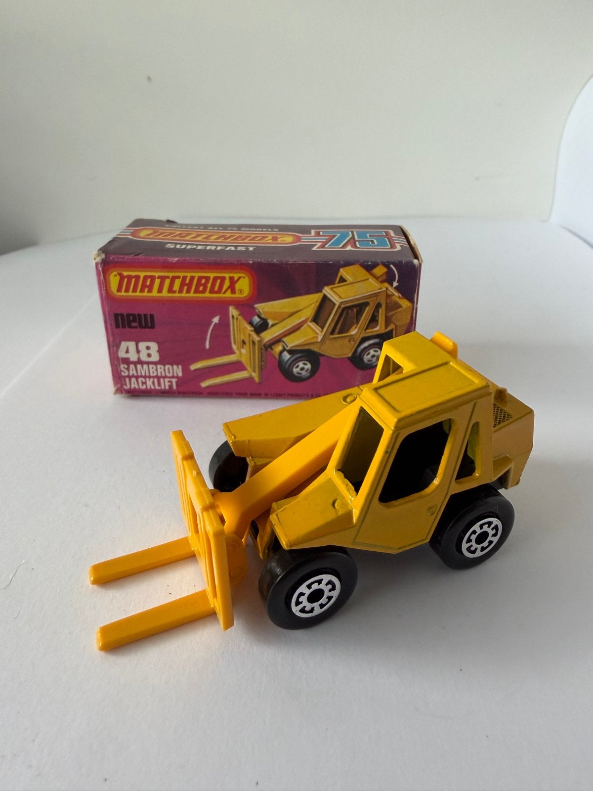 Matchbox Superfast 48 Sambron Jacklift met doosje, Ophalen of Verzenden, Gebruikt, Matchbox