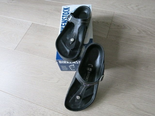 Birkenstock slippers Gizeh maat 40, Kleding | Dames, Slippers, Zwart, Ophalen of Verzenden, Zo goed als nieuw
