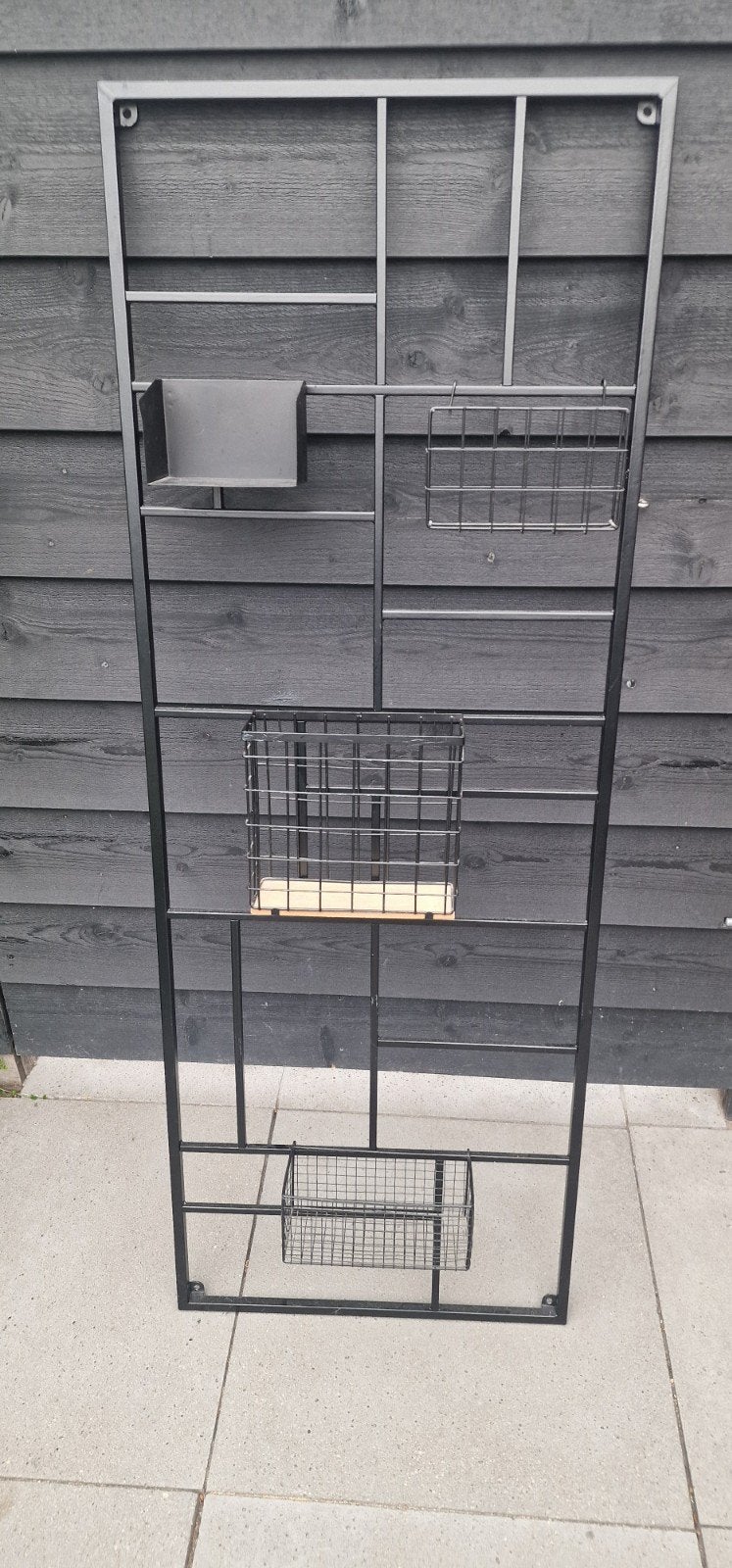 Zwart metalen rek 55x150cm, Ophalen, Zo goed als nieuw