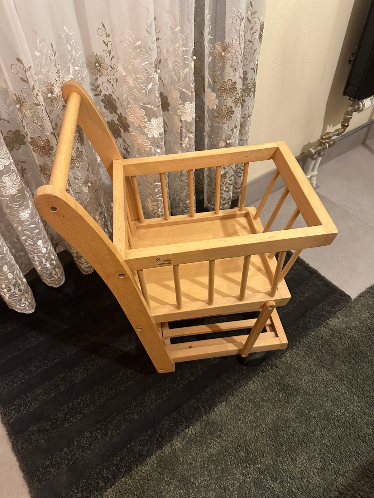 Houten winkelwagentje pinolino, Kinderen en Baby's, Ophalen, Zo goed als nieuw, Stoel(en)