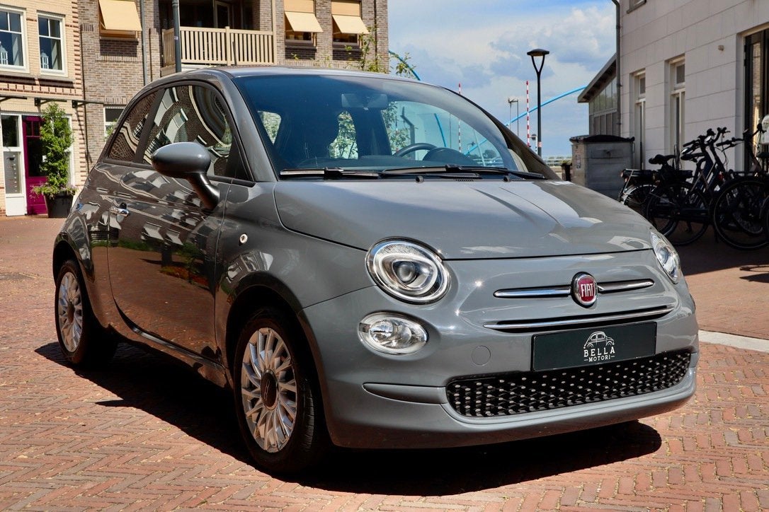 Fiat 500 1.0 Hybrid Lounge | RIJKLAARPRIJS | Apple CarPlay |, Voorwielaandrijving, Stof, Gebruikt, Zwart