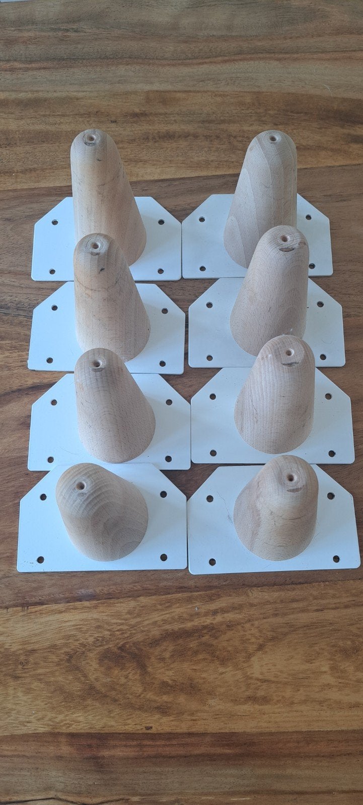 8x Duraline houten meubelpoten 10cm, Ophalen, Tafelpoot, Minder dan 50 cm, Minder dan 50 cm