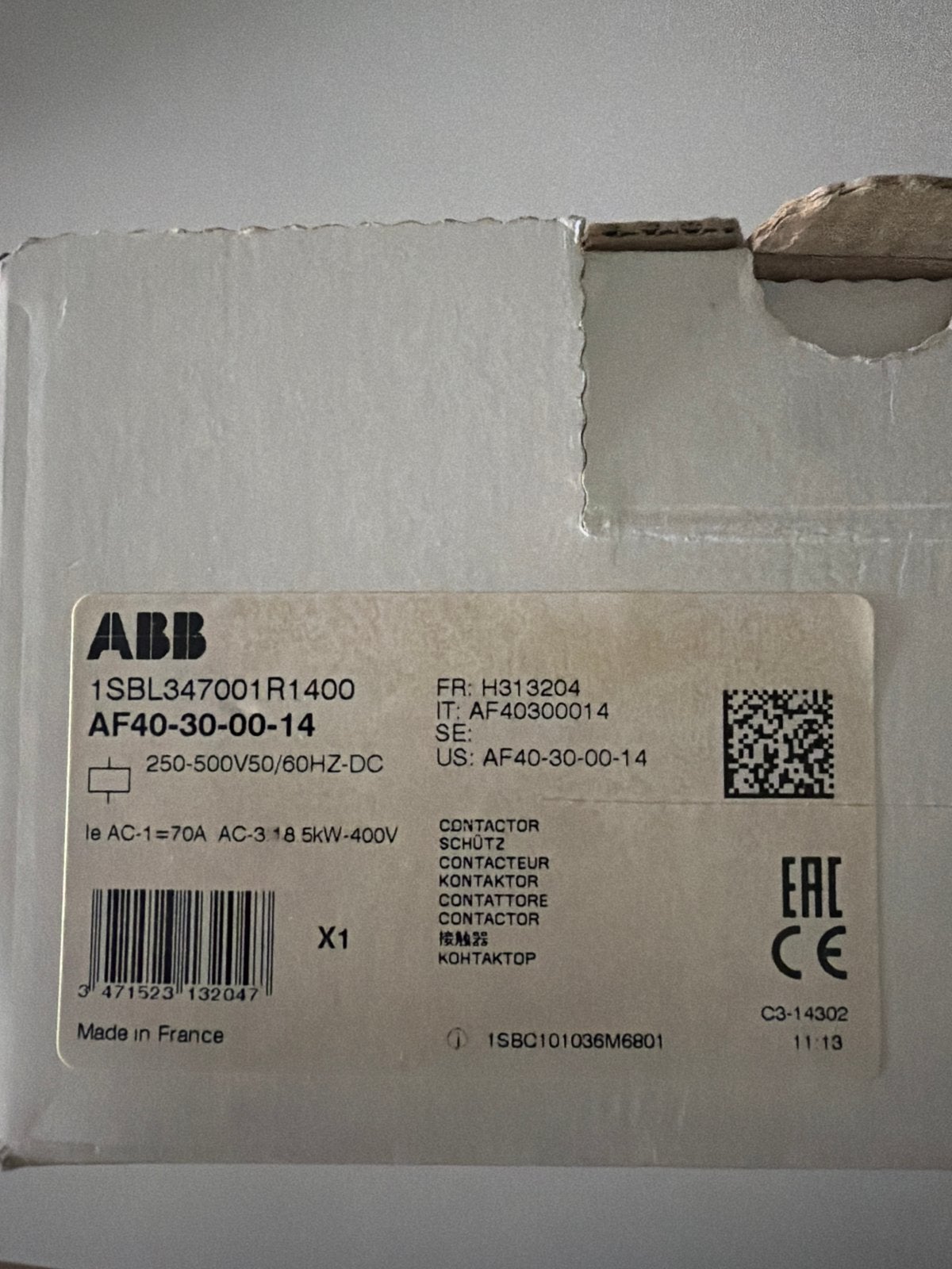 ABB AF40-30-00-14 Contactor - Nieuw in doos, Ophalen of Verzenden, Nieuw, ABB