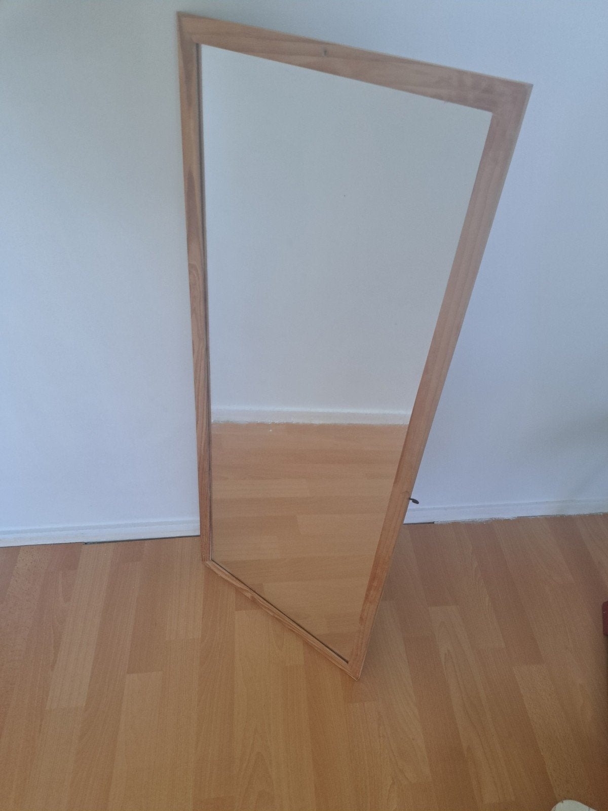 IKEA RAM spiegel met houten frame - 40x97 cm, Ophalen, Minder dan 50 cm, 100 tot 150 cm, Zo goed als nieuw