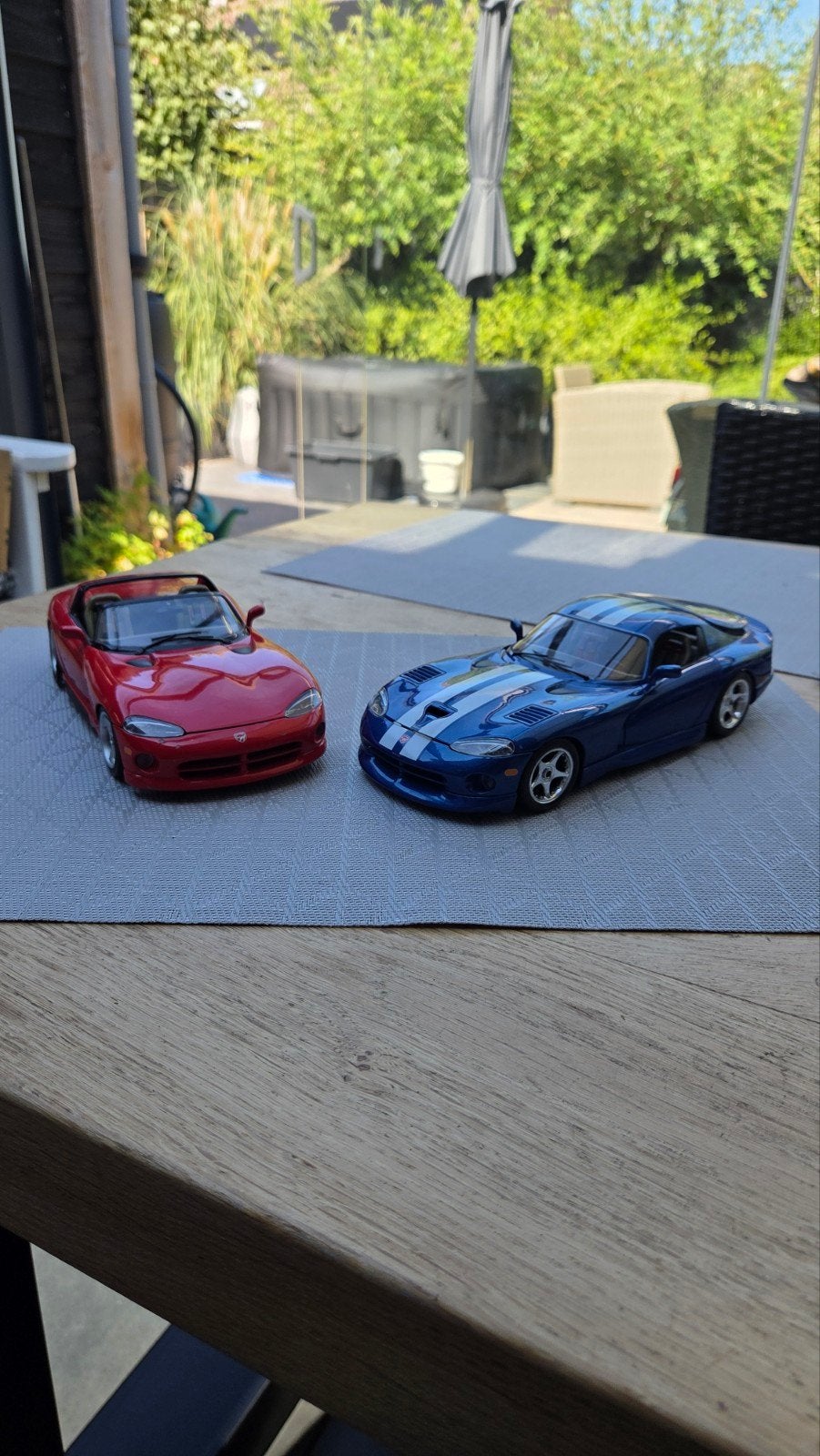 Dodge Viper modelauto's - Rood en Blauw, Ophalen of Verzenden