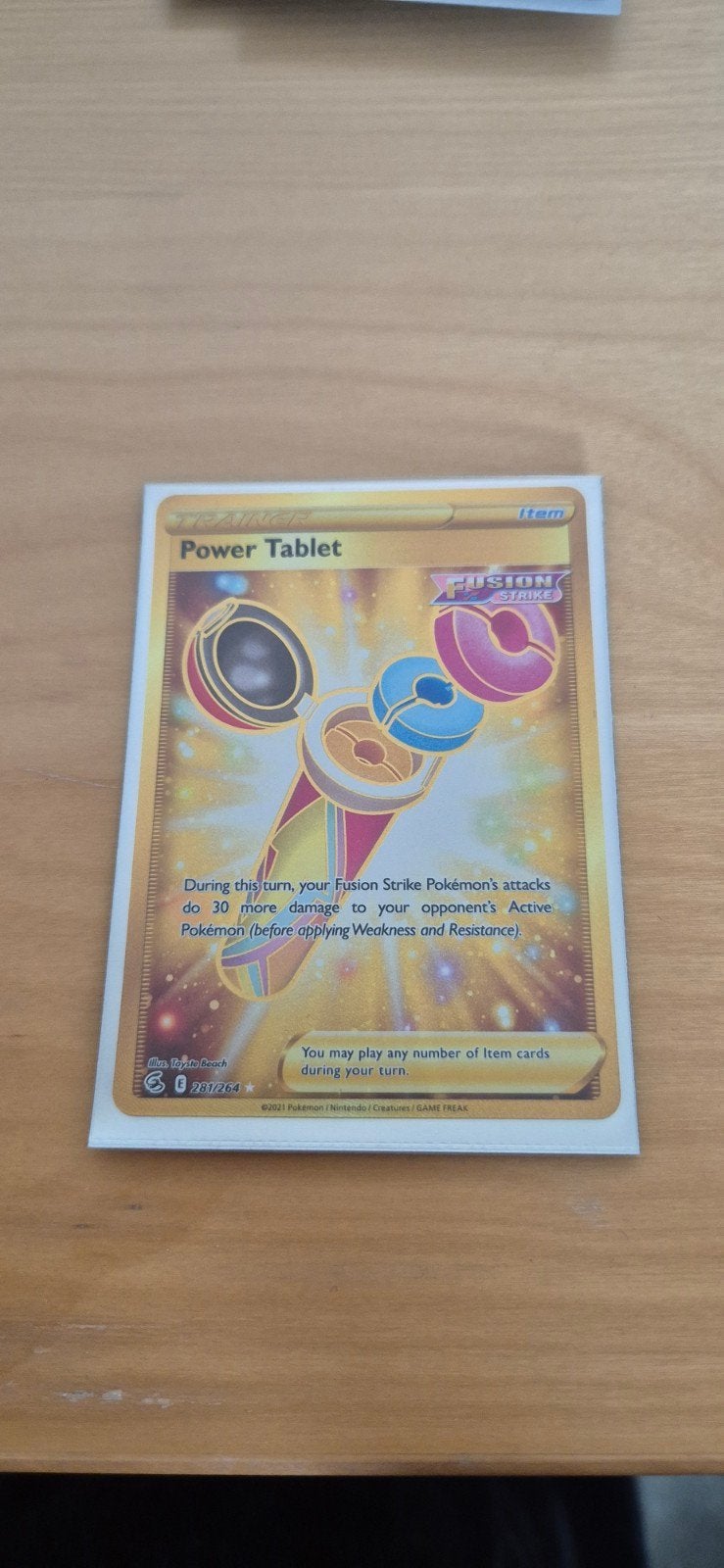 Golden Power Tablet Pokémon Kaart, Ophalen of Verzenden, Zo goed als nieuw