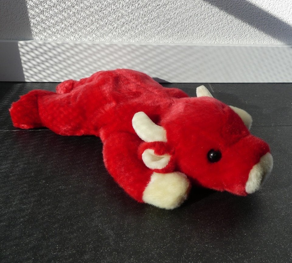 Ty Beanie Buddy Snort rode stier koe, Ophalen of Verzenden, Middelgroot (20 tot 80 cm), Rood, Koe