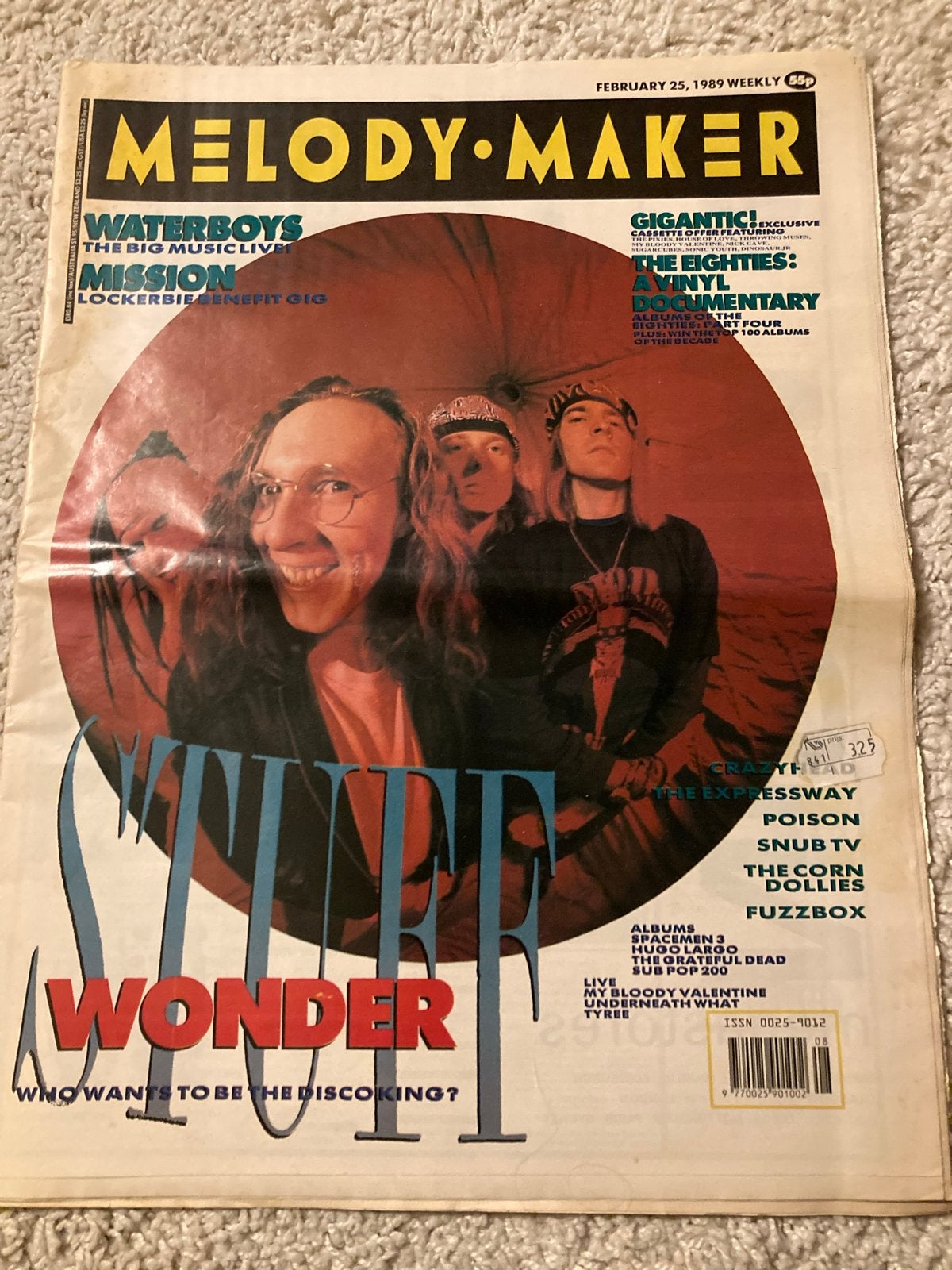 Melody Maker 1989 WATERBOYS Wonder Stuff MISSION John Moore, Ophalen of Verzenden, Gelezen, Muziek, Film of Tv