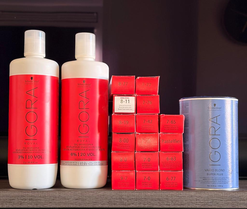 Schwarzkopf Igora developer, haarverf en Igora super plus, Ophalen of Verzenden, Zo goed als nieuw, Overige typen