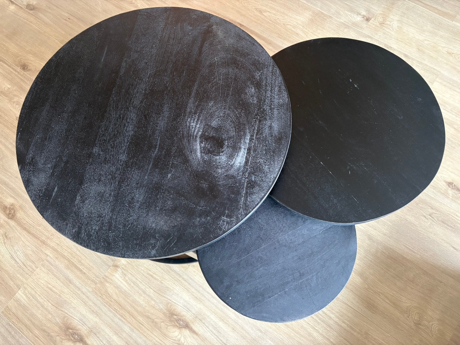 3 Salontafels - Goossens, Ophalen, 50 tot 100 cm, Rond, Zo goed als nieuw