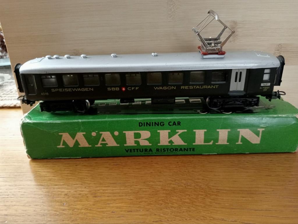 Marklin 4016 Restaurant Rijtuig SBB, Hobby en Vrije tijd, Modeltreinen | H0, Wisselstroom, Gebruikt, Verzenden, Wagon