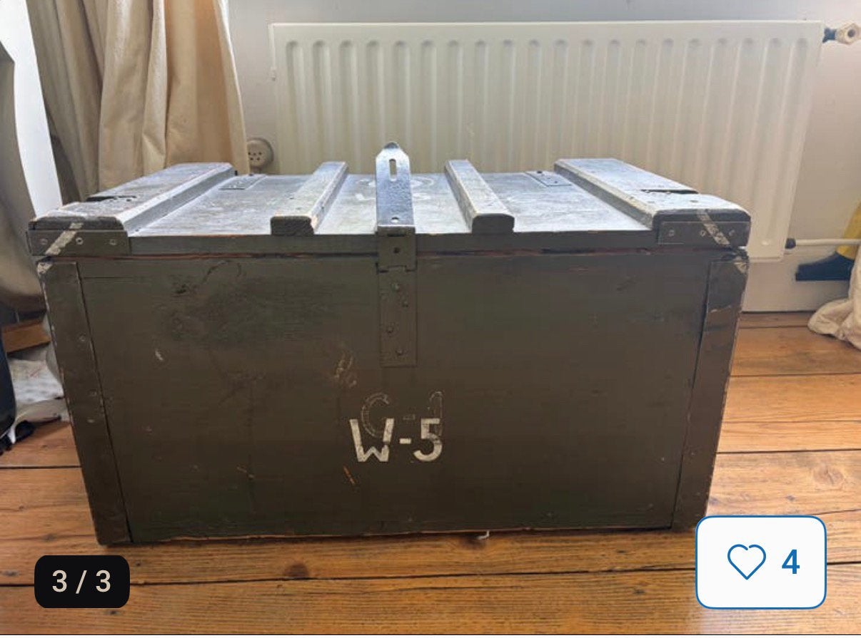 Legerkist, speelgoedkist, opbergkist, Huis en Inrichting, Woonaccessoires | Kisten, Ophalen, Gebruikt, 50 tot 100 cm, Minder dan 50 cm