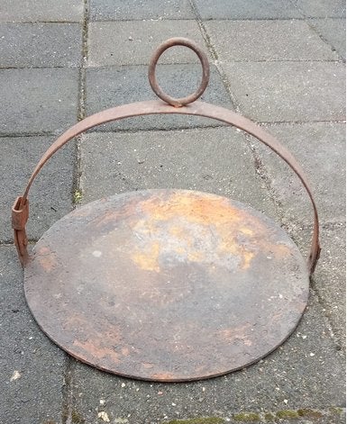 Schotse 19e-eeuwse gietijzeren bakplaat of koekenpan, Ophalen of Verzenden