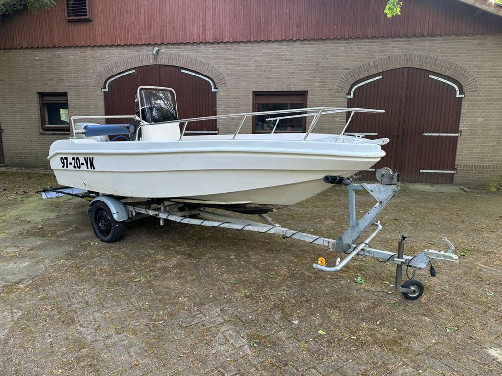 Selva 480 + honda 40pk + trailer (consoleboot), Ophalen of Verzenden, Zo goed als nieuw, Buitenboordmotor, Elektrische start