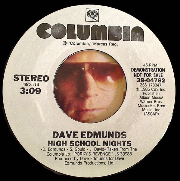 dave edmunds/high school nights-punk/pub/rock-demo/promo, Cd's en Dvd's, Gebruikt, Verzenden, 7 inch, Promo