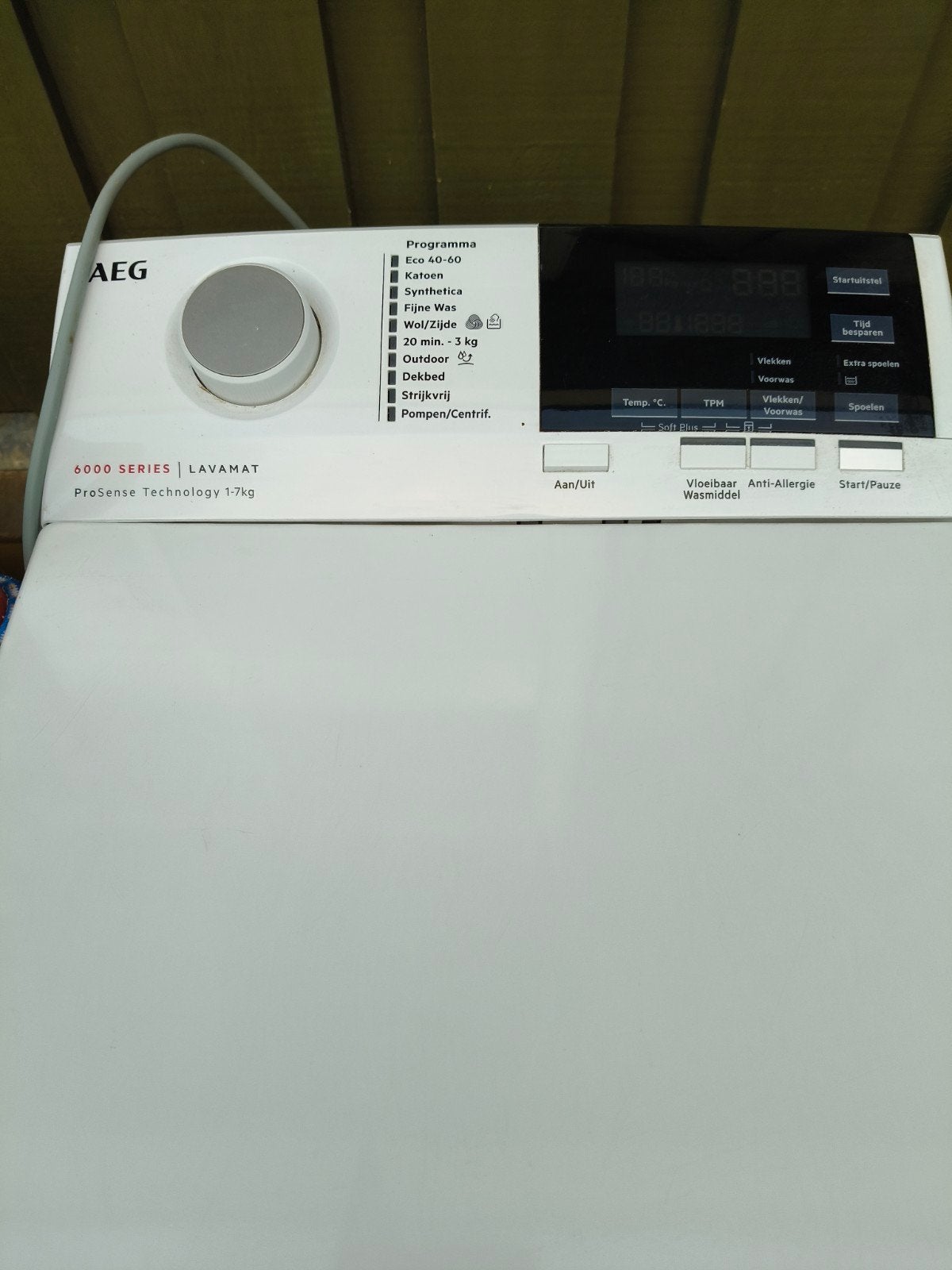 AEG Lavamat 6000 Series ProSense 7kg Bovenlader Wasmachine, Ophalen, Gebruikt, Bovenlader, Handwasprogramma