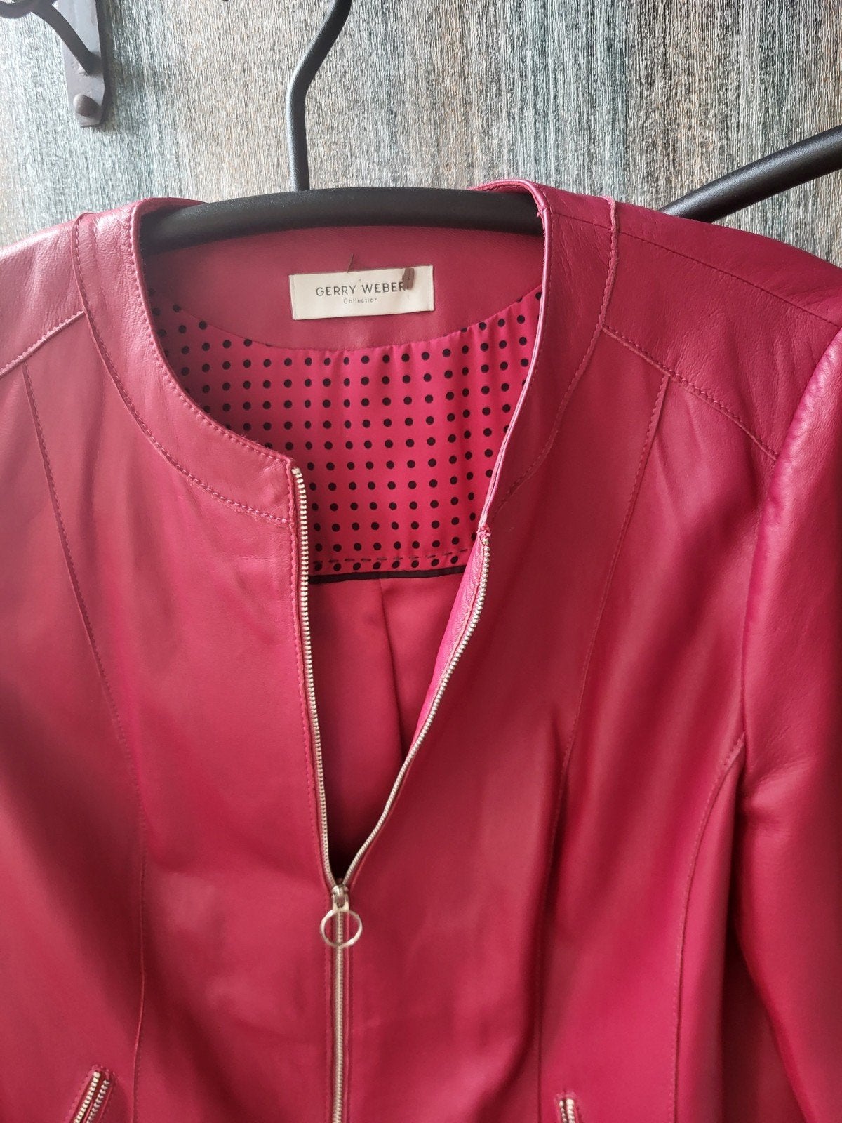Leer jasje, Gerry Weber mt 46, Kleding | Dames, Jassen | Zomer, Ophalen of Verzenden, Zo goed als nieuw, Maat 46/48 (XL) of groter