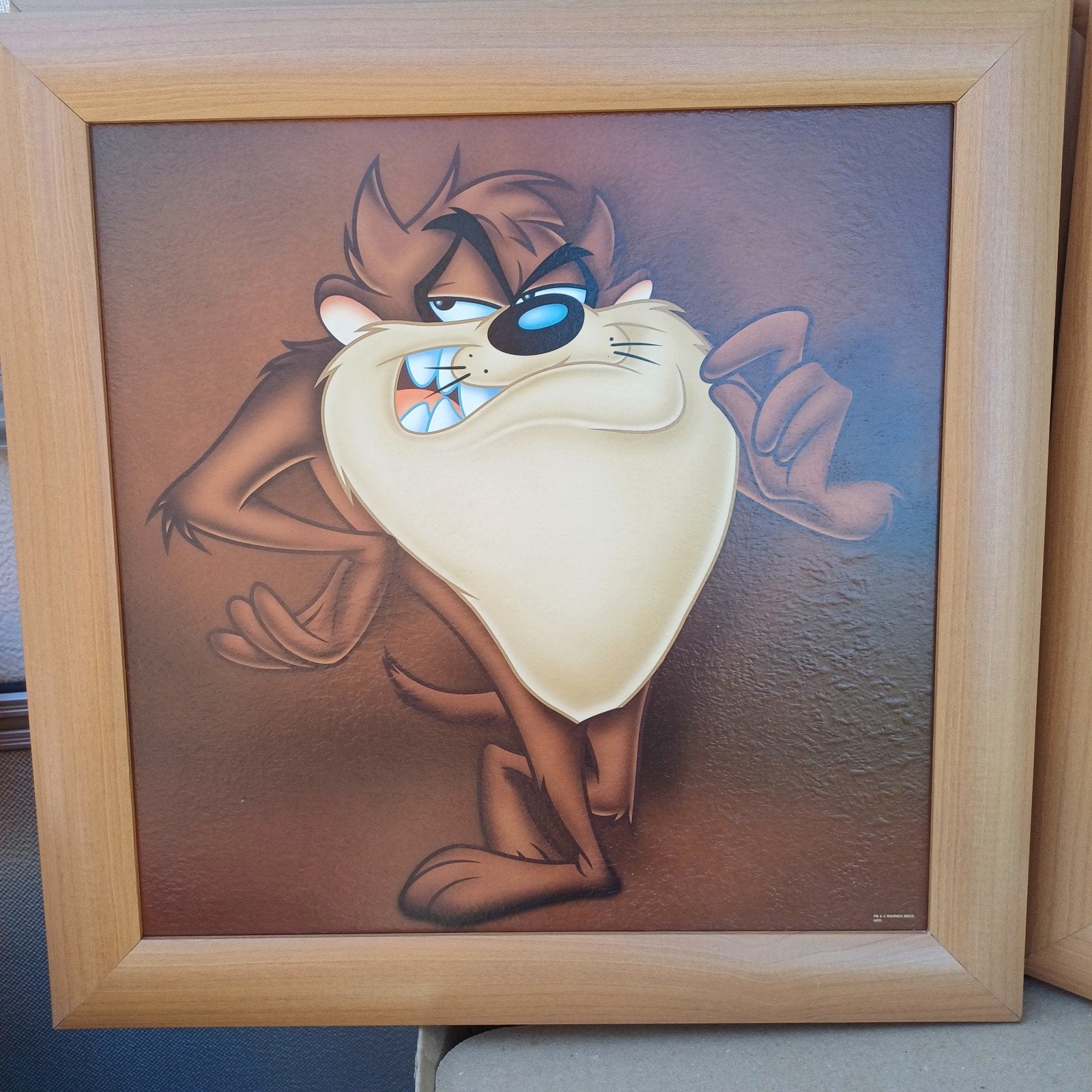 Disney en Looney Tunes ingelijste platen (4 stuks) 40x40 cm, Verzamelen, Ophalen of Verzenden, Gebruikt
