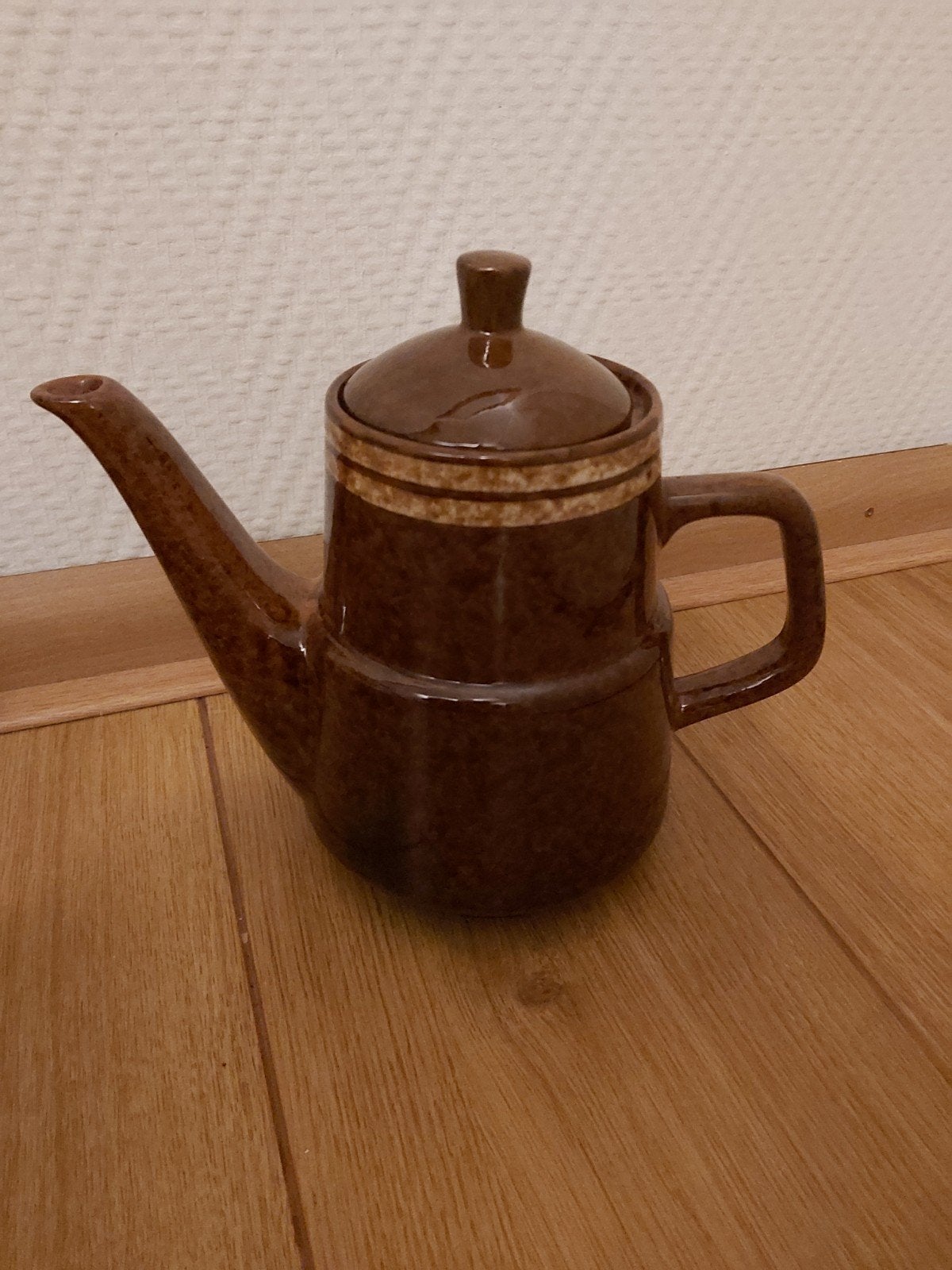 Vintage GDR Koffie-/Theepot - Bruin Keramiek, Antiek en Kunst, Ophalen of Verzenden