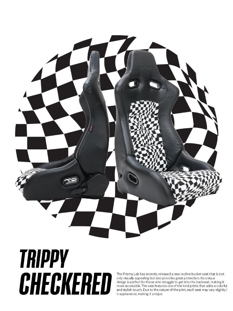 NRG Prisma Omega Verstelbare kuipstoel Sportstoel Trippy, Auto diversen, Ophalen of Verzenden
