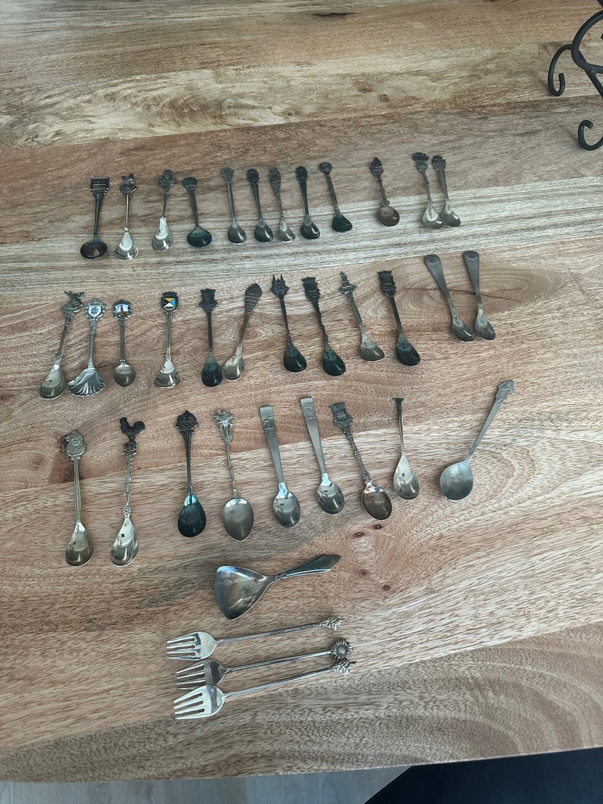 Grote partij vintage lepeltjes en vorkjes (37-delig), Antiek en Kunst, Ophalen of Verzenden