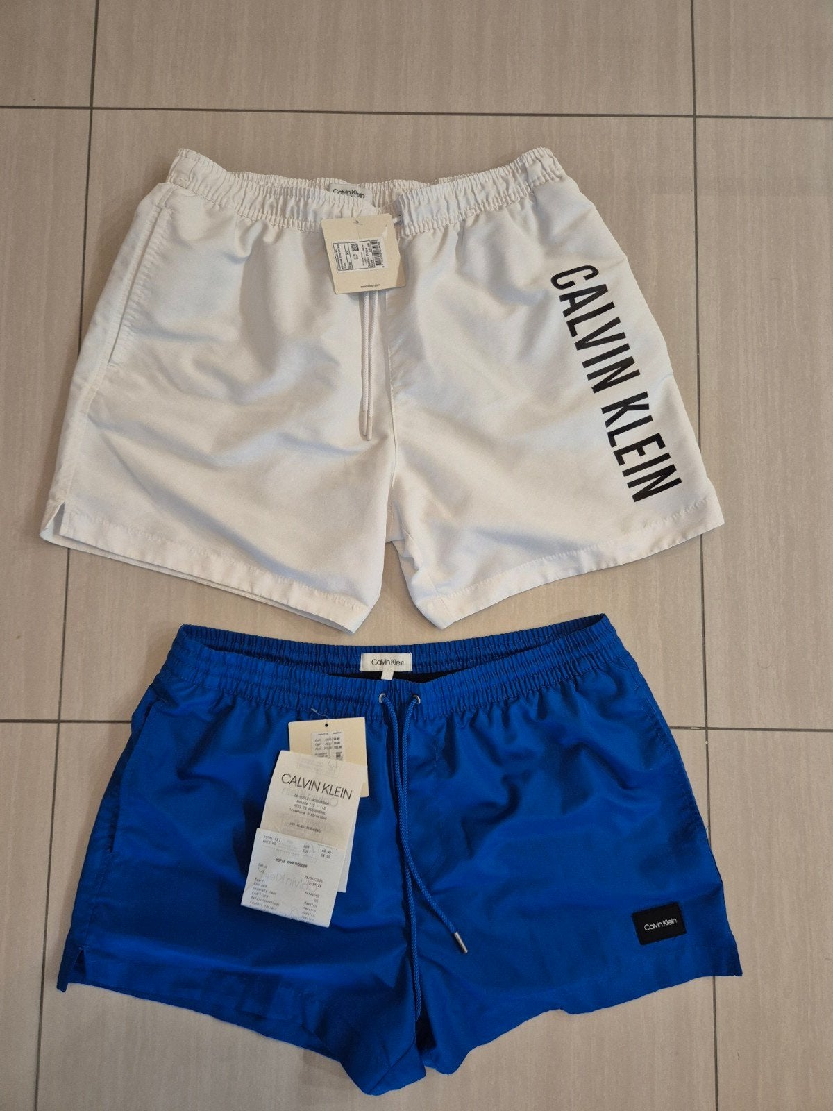 NIEUW Calvin Klein Zwemshort MAAT L Blauw en Wit, Blauw, Ophalen of Verzenden, Zwemshort, Calvin Klein