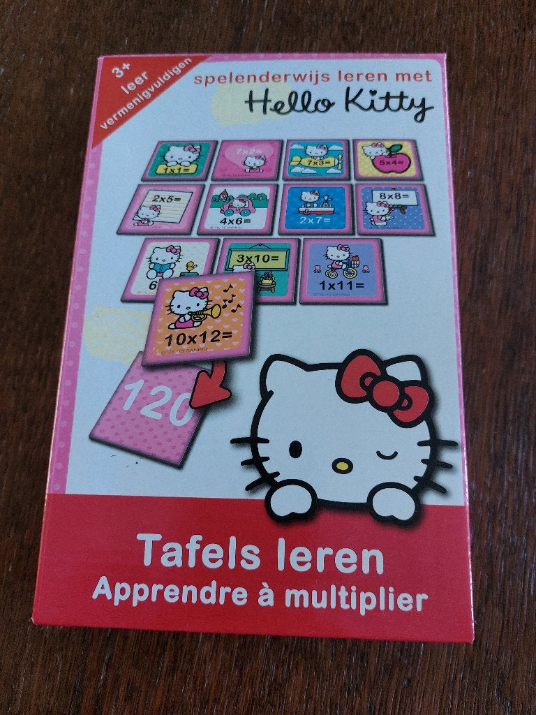 Hello Kitty . tafels leren., Ophalen of Verzenden, Zo goed als nieuw, Rekenen