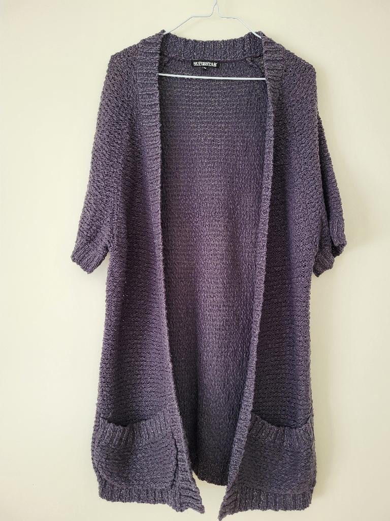 SPS Superstar gebreid vest korte mouwen, donker grijs, mt M, Kleding | Dames, Maat 38/40 (M), Ophalen of Verzenden, Zo goed als nieuw